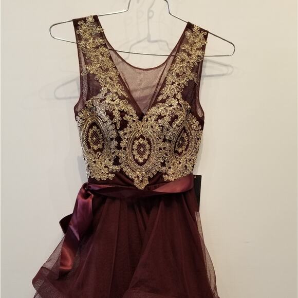 Jodi Kristopher NEW Mini Formal Dress Sleeveless Round Neck Women's Size 3 - Picture 5 of 16